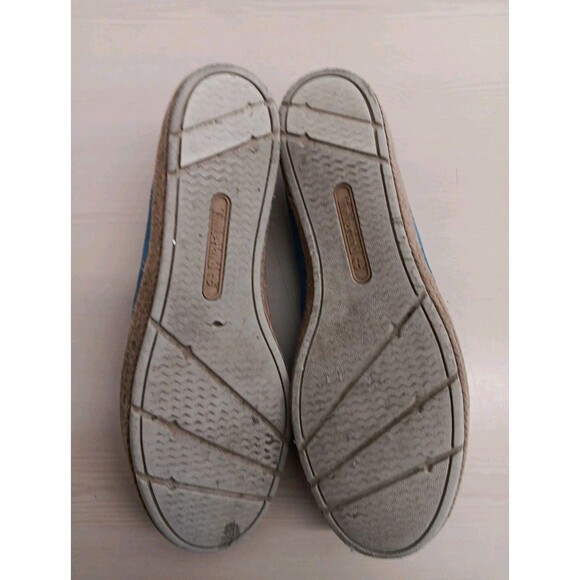 TIMBERLAND Earthkeepers Espadrilles Women 9.5 Blue Suede Flats Slip On - Picture 6 of 8